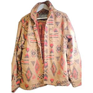 Men’s Medium Southwest Aztec Fleece Jacket Brooklyn Cloth